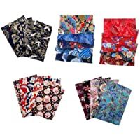 Juego De Telas De Algodón Para Manualidades De 5- 19.6 Pulgadas- Telas Estampadas De Estilo Japonés- Suaves Y Seguras…